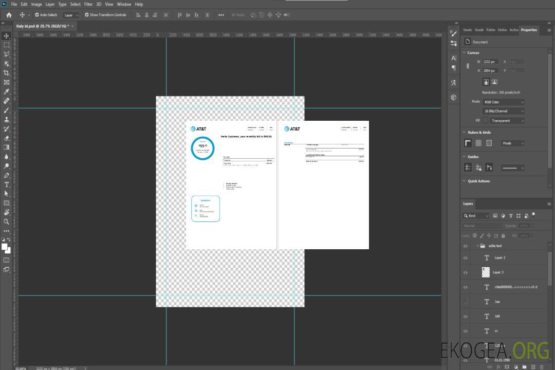 Modèle Word et PDF de facture de services publics Internet pour les entreprises de Sainte-Lucie, 3 pages1 template